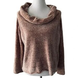Listicle Crop Cowl Neck Sweater size M